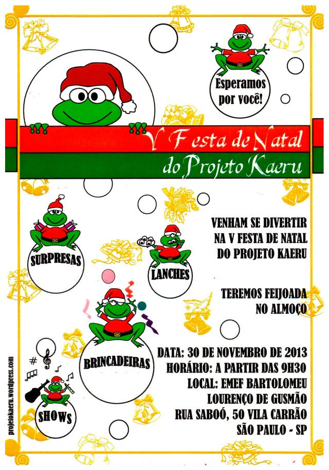 Convite Natal Projeto Kaeru